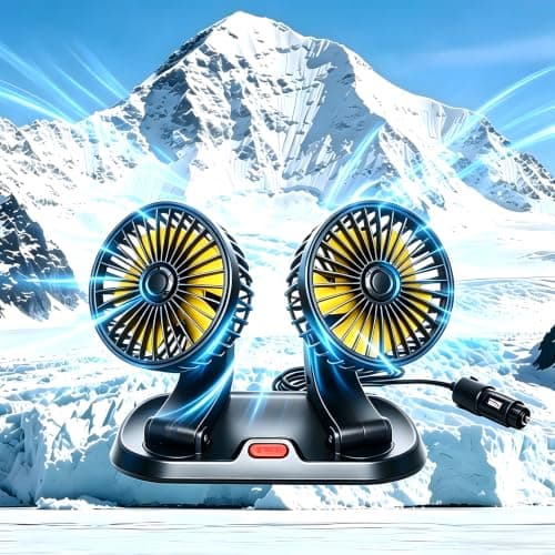 Brushless Dual Head 12V Car Cooling Fan