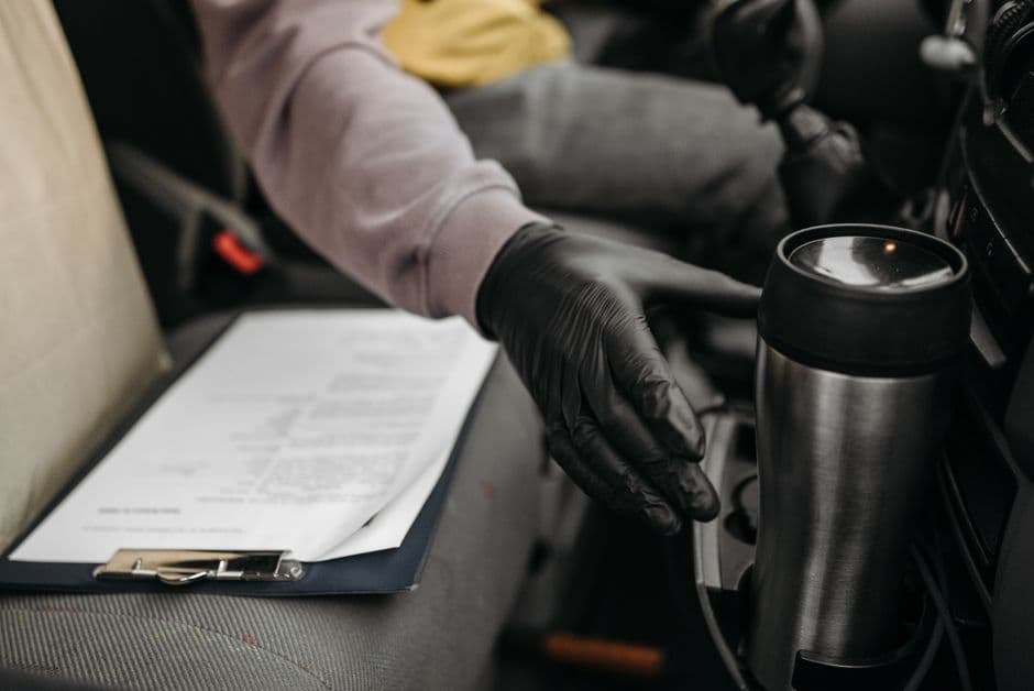 An open glove box in a car dashboard
