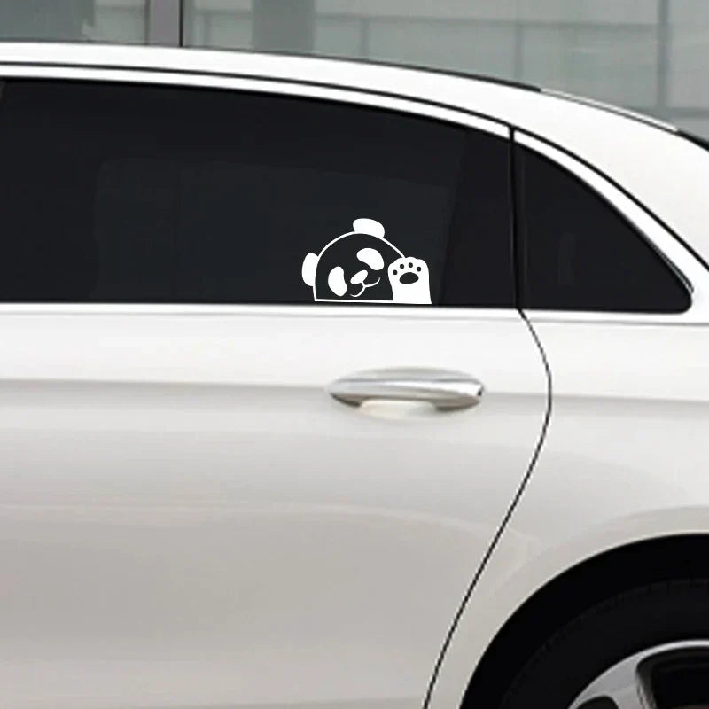 BLKUOPAR Peeking Panda Car Stickers Vinyl ATV Creative Decal Cute Occlusion Scratch Refrigerator Air Conditioner Car Accessories