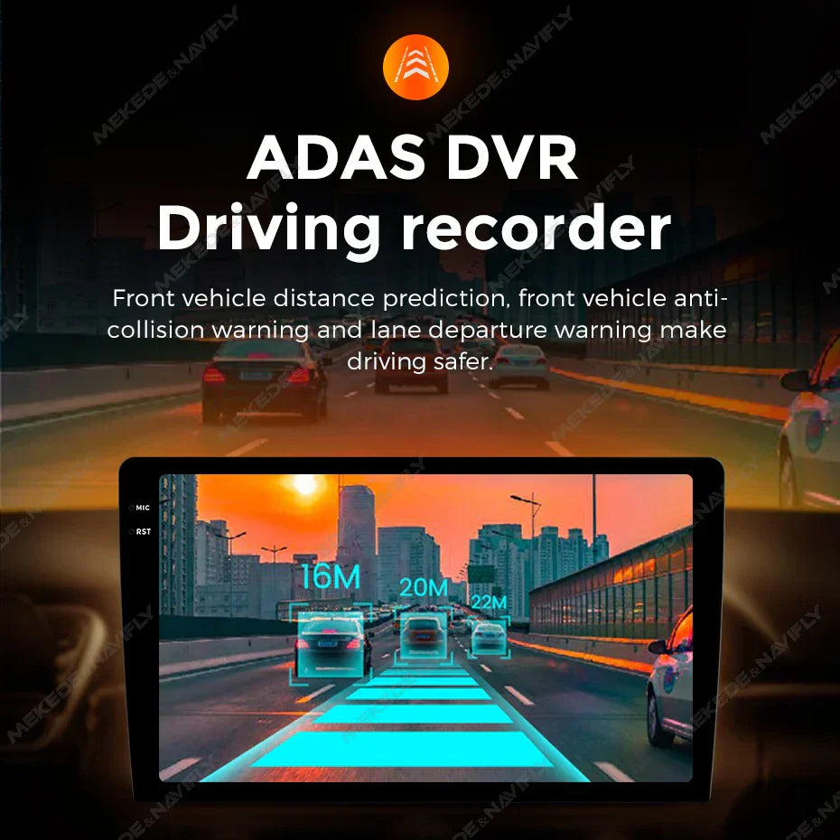 MEKEDE Android Car Radio Accessories ADAS DVR Dash Cam For Car Full HD 1080P Anti Collision Driving Recorder driving recorder