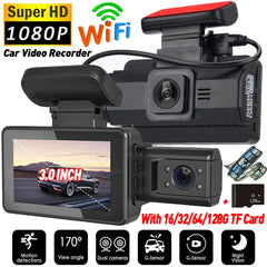 Dual Lens Dash Cam for Cars Black Box HD 1080P Car Video Recorder with WIFI Night Vision G-sensor Loop Recording Dvr Car Camera