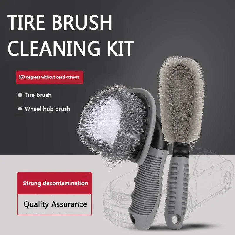 Auto Tire Rim Brush Wheel Hub Cleaning Brushes Car Wheels Detailing Cleaning Accessories Tire Auto Washing Tool