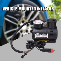 DC 12V 300PSI Mini Air Compressor Electric Tire Inflator With Gauge Electric Compact Air Pump Car Tire Inflation Tire Pump